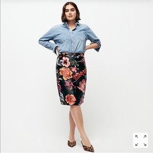 NWT J. Crew Jacquard pencil skirt